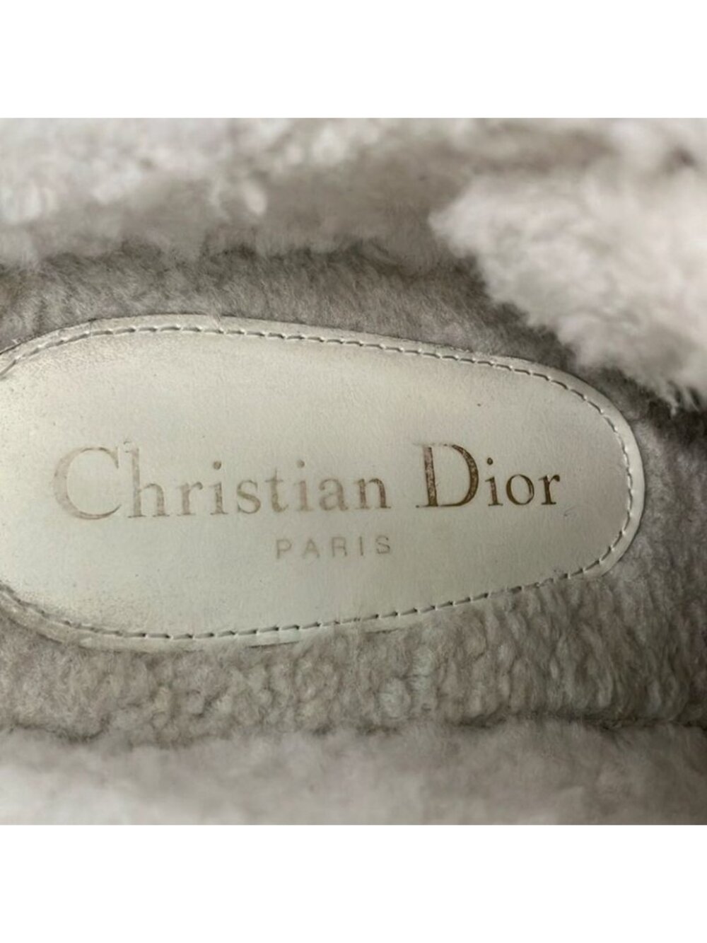 Dior Sneakers 37 White Light Gray Leather Lambskin - Picture 5 of 10